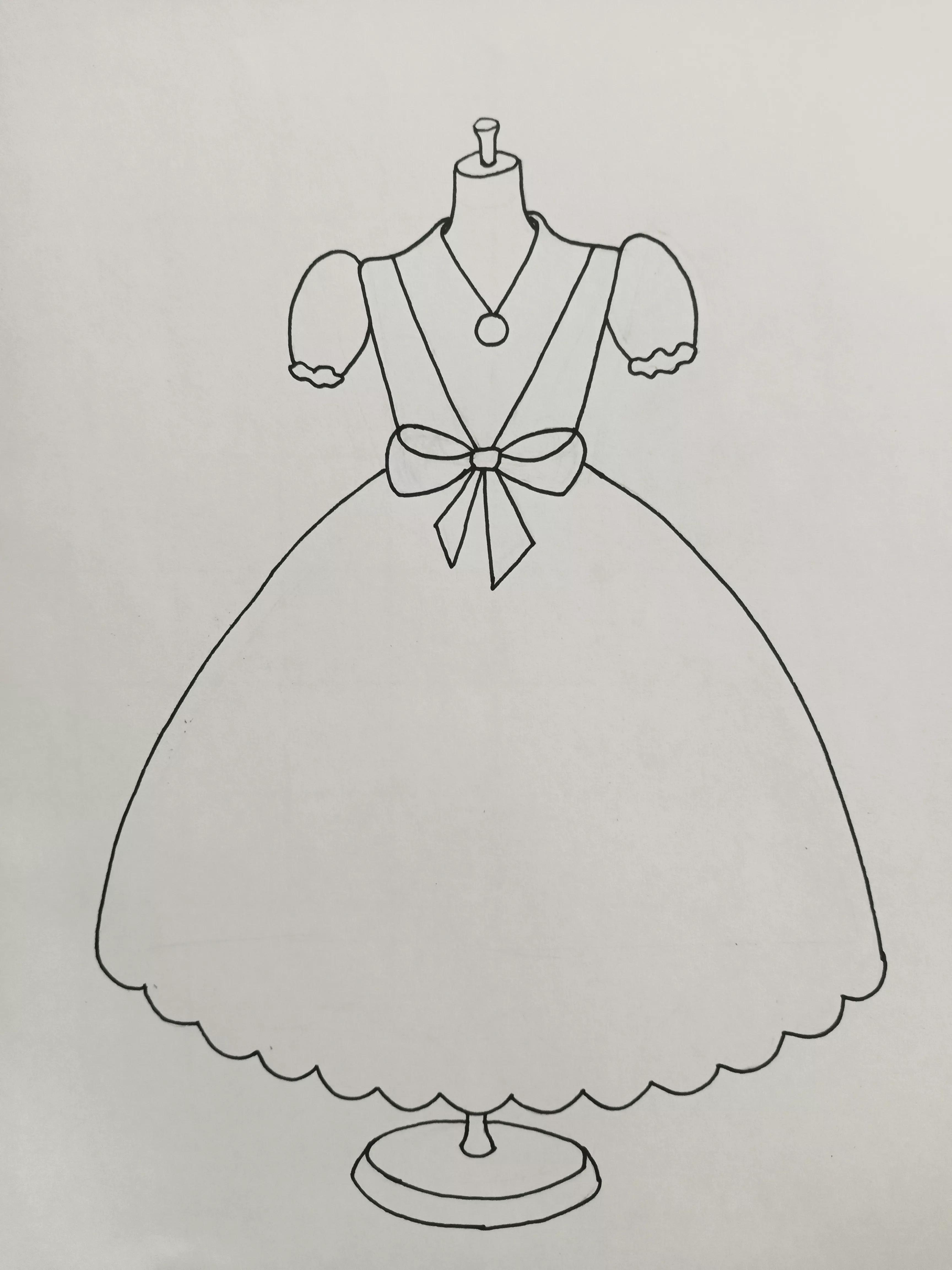 裙子怎么画图画简单图片